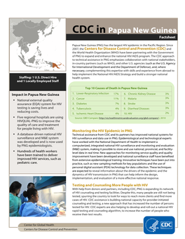 CDC in Papua New Guinea Factsheet