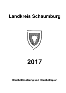 Haushaltsplan 2017 Landkreis Schaumburg