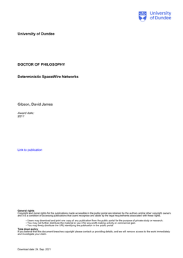 Deterministic Spacewire Networks