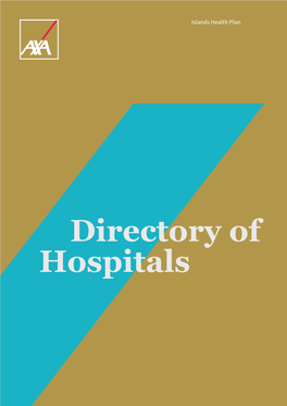The Islands Health Plan Directory of Hospitals
