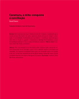 Caramuru, O Mito: Conquista E Conciliação David Treece