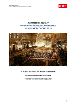 Vienna Philharmonic Orchestra New Year's