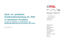 Studie Zur Qualitativen Einzelhandelsentwicklung Für 2030