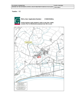 PWYLLGOR CYNLLUNIO DYDDIAD «Planning Ctte Date»