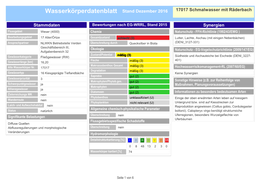 Wasserkörperdatenblatt Stand Dezember 2016 17017 Schmalwasser Mit Räderbach