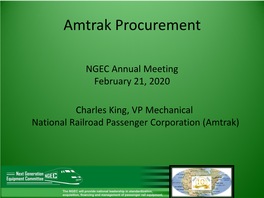 Amtrak Procurement