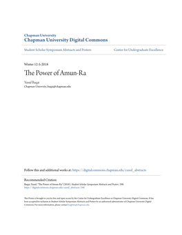 The Power of Amun-Ra Greek Influence Yusuf Baqai Abrahamic Religion Influence