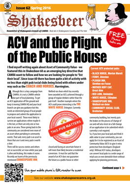 ACV and the Plight of the Public House (Continued from Page 1) Denying Local People a Say