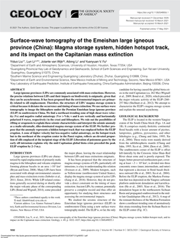 Surface-Wave Tomography of the Emeishan Large