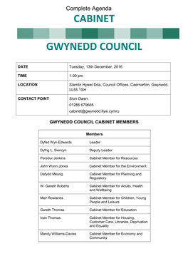 Cabinet Gwynedd Council