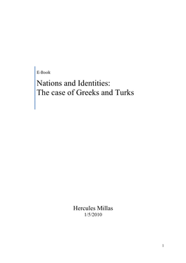 Nations and Identities: the Case of Greeks and Turks