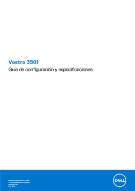 Vostro 3501 Guía De Configuración Y Especificaciones