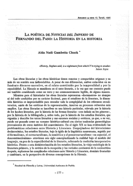 La Poética De Noticias Del Imperio De Fernando Del Paso: La Historia En La Historia