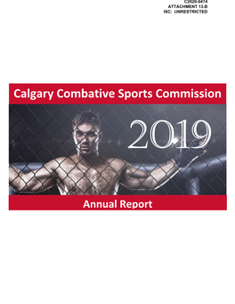 2018 Calgary Combative Sports Commission Annual Report-V28
