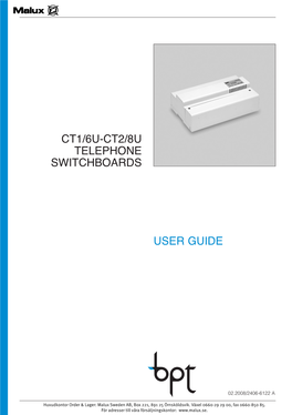 Ct1/6U-Ct2/8U Telephone Switchboards