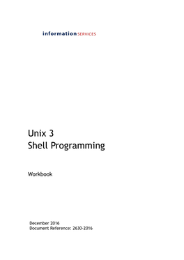 Unix 3 Shell Programming