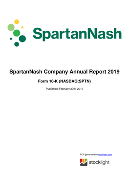 Spartannash Company Annual Report 2019