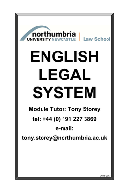 191 227 3869 E-Mail: Tony.Storey@Northumbria.Ac.Uk