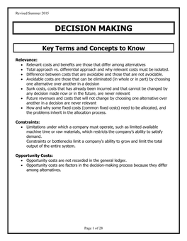 Decision Making