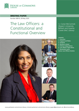 The Law Officers: a Constitutional and Functional Overview