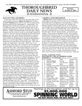 RACING on TV 2-KEE, Msw, 7F, +Moments from Glory, $105K KEE SEP Yrl, 8-1 Saturday, October 6 SIPHON (BRZ) (Itajara), Airdrie, $15K, 80/5/0 GI Champagne S