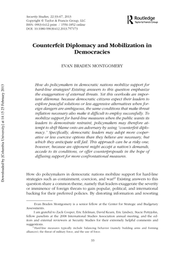 Counterfeit Diplomacy and Mobilization in Democracies