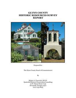 Glynn County Historic Resources Survey Report