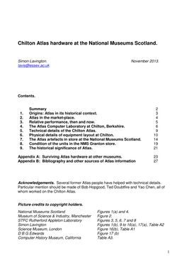 Chilton Atlas Hardware at the National Museums Scotland