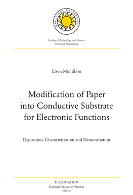 Modification of Paper Into Conductive Substrate for Electronic Functions