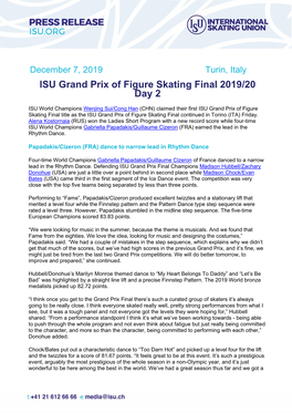 ISU Grand Prix of Figure Skating Final 2019/20 Day 2