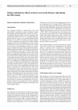 Climate and Land Use Effects on Forest Cover in the Bernese Alps During the 20Th Century