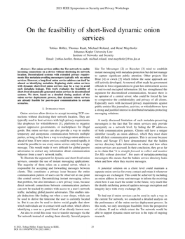 On the Feasibility of Short-Lived Dynamic Onion Services