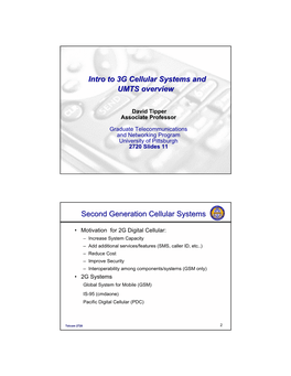 Intro to 3G Cellular Systems and UMTS Overview