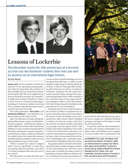 Lessons of Lockerbie