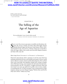 The Selling of the Age of Aquarius (