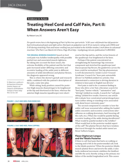 Treating Heel Cord and Calf Pain, Part II: When Answers Aren’T Easy