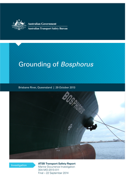 Grounding of Bosphorus, Brisbane River, Queensland, 29 October 2013