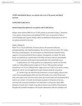 1 NUBPL Mitochondrial Disease: New Patients and Review of the Genetic