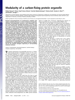 Modularity of a Carbon-Fixing Protein Organelle