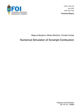Numerical Simulation of Scramjet Combustion