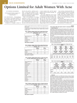 Options Limited for Adult Women with Acne