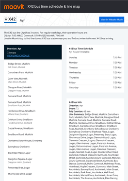 X42 Bus Time Schedule & Line Route