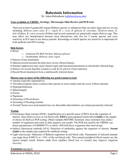 Babesiosis Information Dr