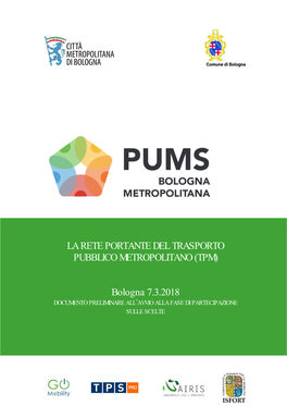 La Rete Portante Del Trasporto Pubblico Metropolitano (Tpm)