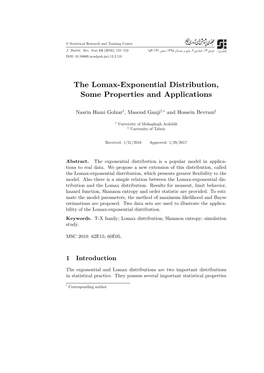 The Lomax-Exponential Distribution, Some Properties and Applications