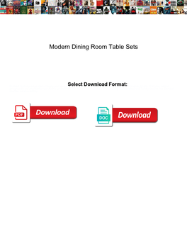 Modern Dining Room Table Sets