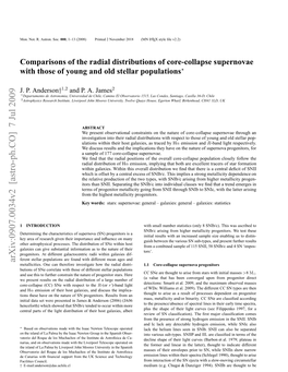 Comparisons of the Radial Distributions of Core-Collapse Supernovae With