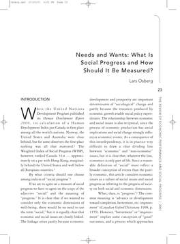 What Is Social Progress and How Should It Be Measured?