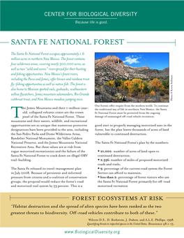 Santa Fe National Forest Fact Sheet