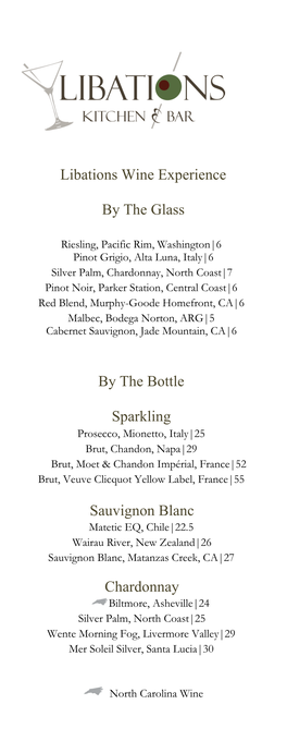 Libations Wine Experience by the Glass by the Bottle Sparkling